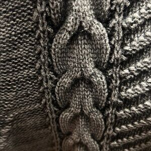 Rock & Republic Charcoal Cable Knit Cardigan